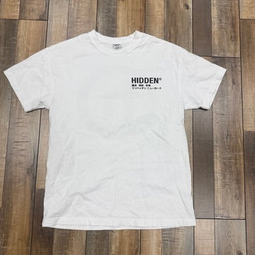 HIDDEN NY pixelated logo Tee White