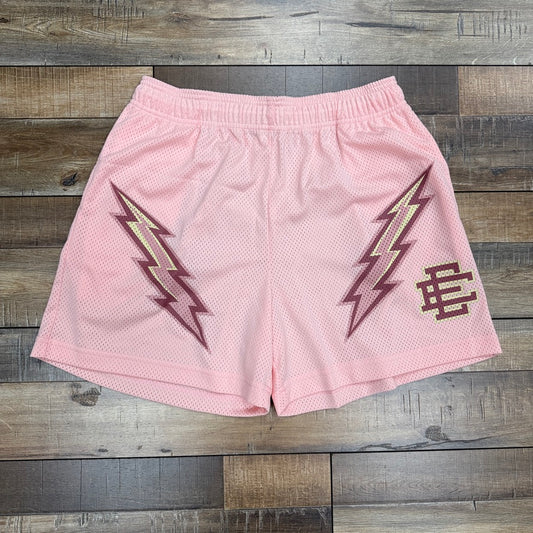 Eric Emanuel Pink Lightning Bolt Shorts