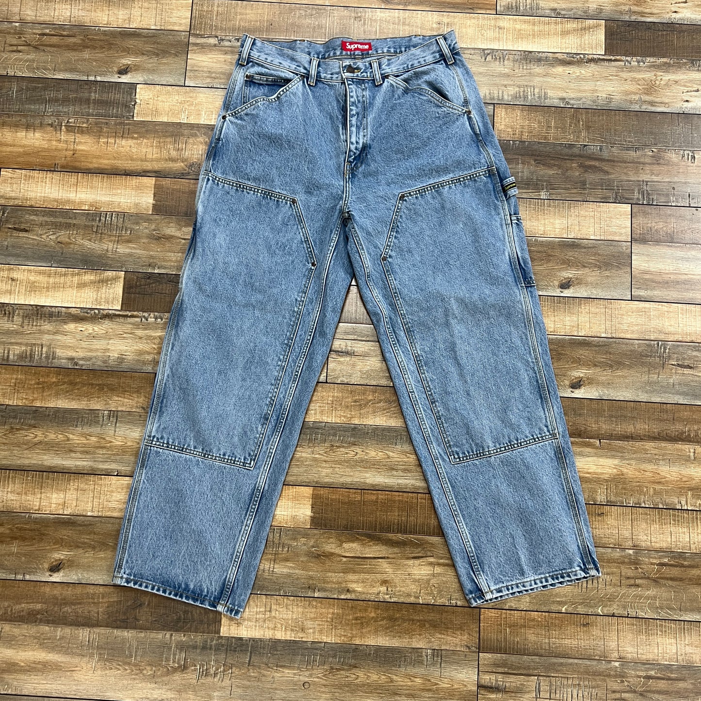 Supreme Double Knee Painter Pant 'Washed Indigo'