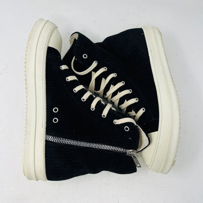 Rick Owens DRKSHDW Corduroy High Top Sneakers Black