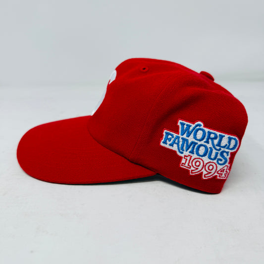 Supreme World Famous S Logo 6-Panel Red