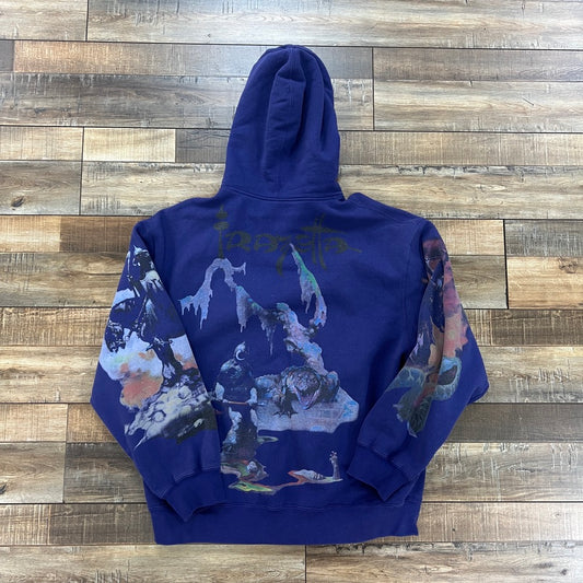 Supreme Frazetta Zip Up Hooded Sweatshirt Washed Navy