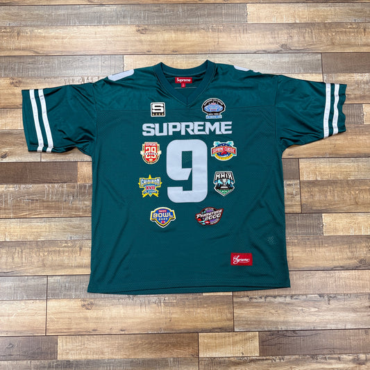 Supreme Championships Embroidered Football Jersey Dark Teal