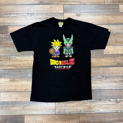 BAPE x Dragon Ball Z Baby Milo Son Gohan And Cell Kids Tee Black