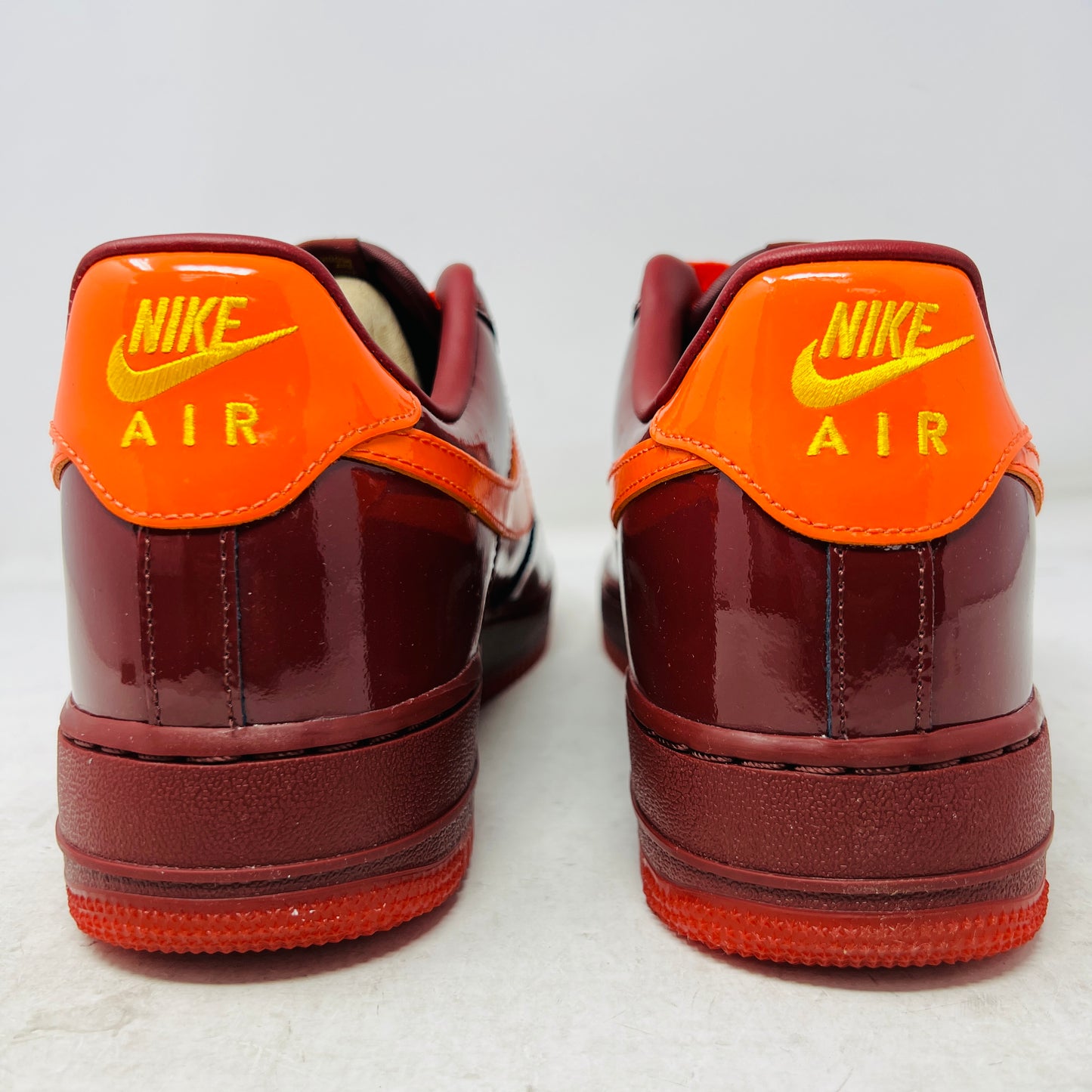 Nike Air Force 1 Low Patent Leather Dark Team Red Safety Orange