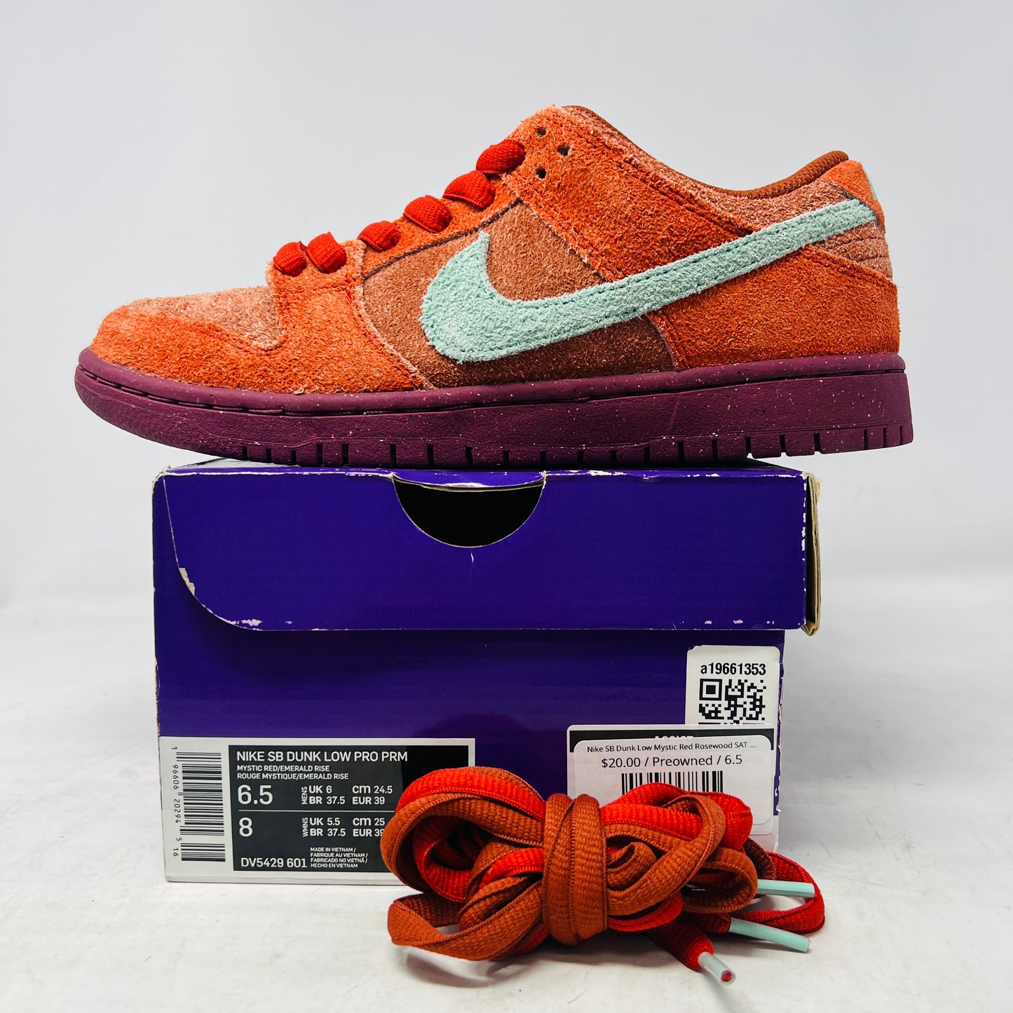 Nike SB Dunk Low Mystic Red Rosewood SAT DEAL