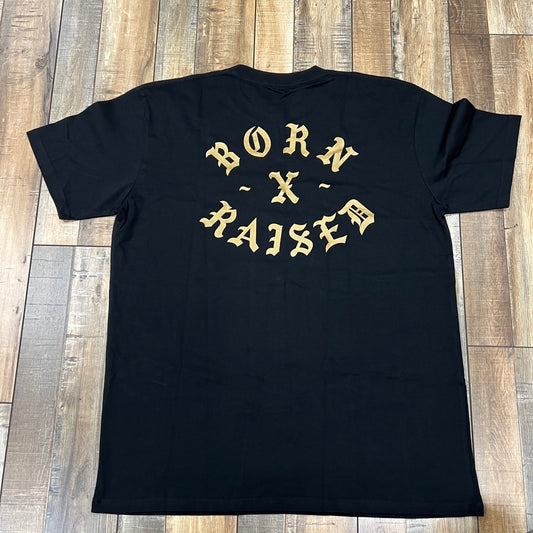 Born x Raised Rocker Tee Black Metallic Gold