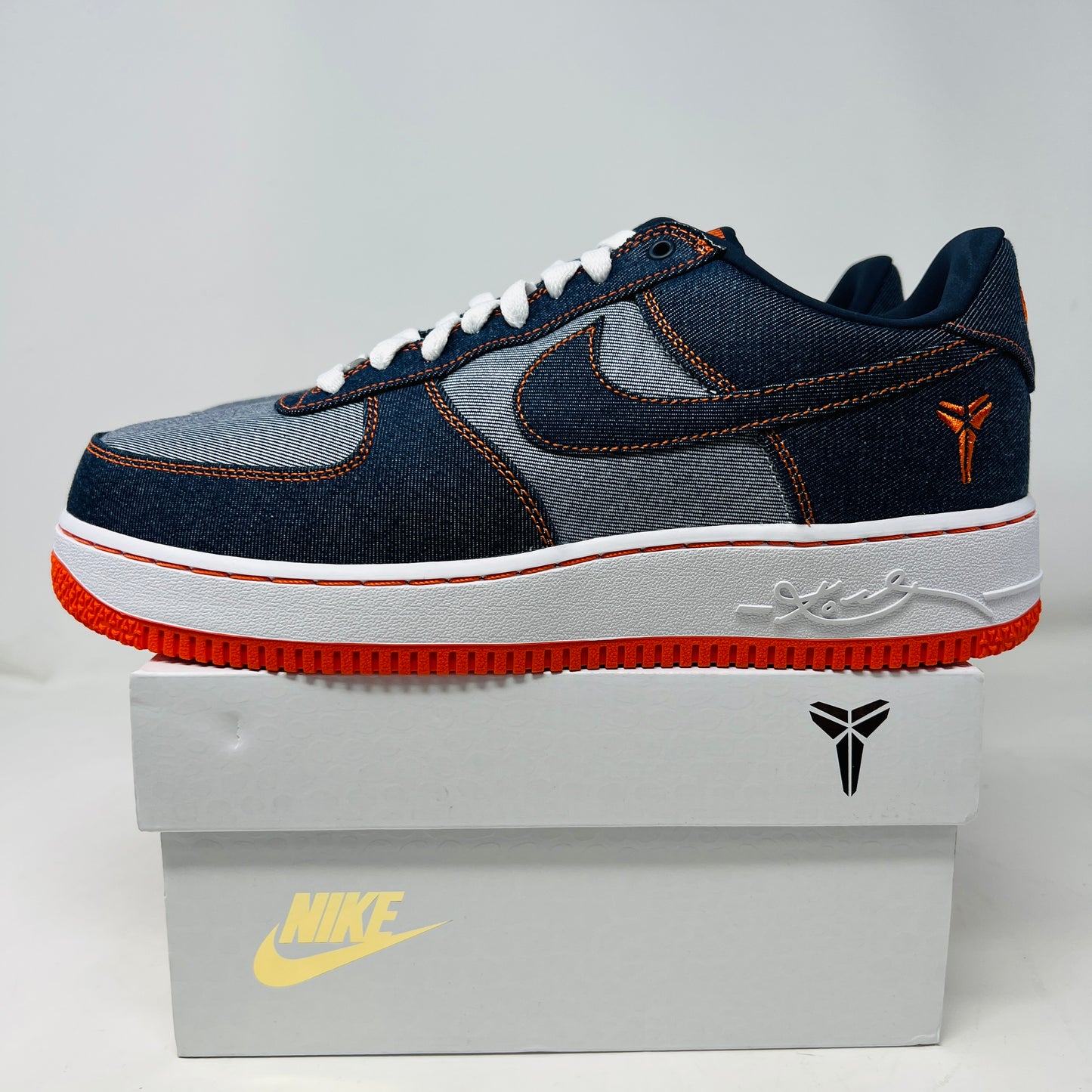 Nike Air Force 1 Low Protro Kobe Bryant Denim Obsidian Safety Orange