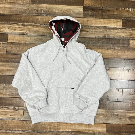 Supreme Reversible Work Zip Up Hooded Sweatshirt Ash Grey