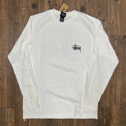 Stussy Basic Long Sleeve Tee White