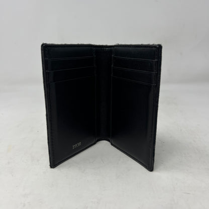 Dior Oblique Jacquard Bifold Card Holder Black