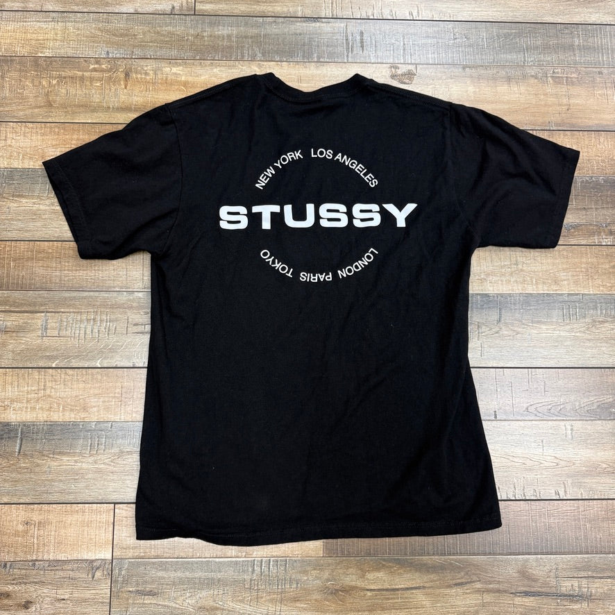 Stussy City Circle T-Shirt Black