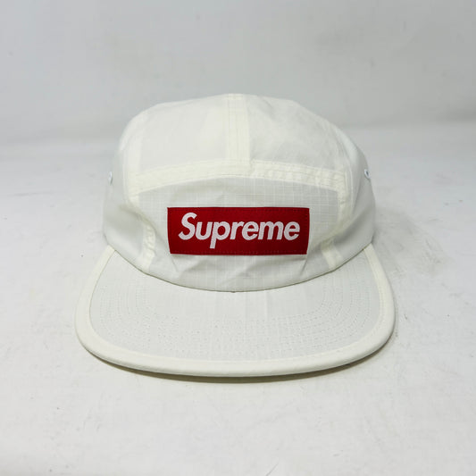 Supreme Waxed Ripstop Camp Cap White