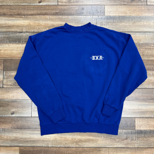 Born X Raised On The Turf Crewneck Royal Blue