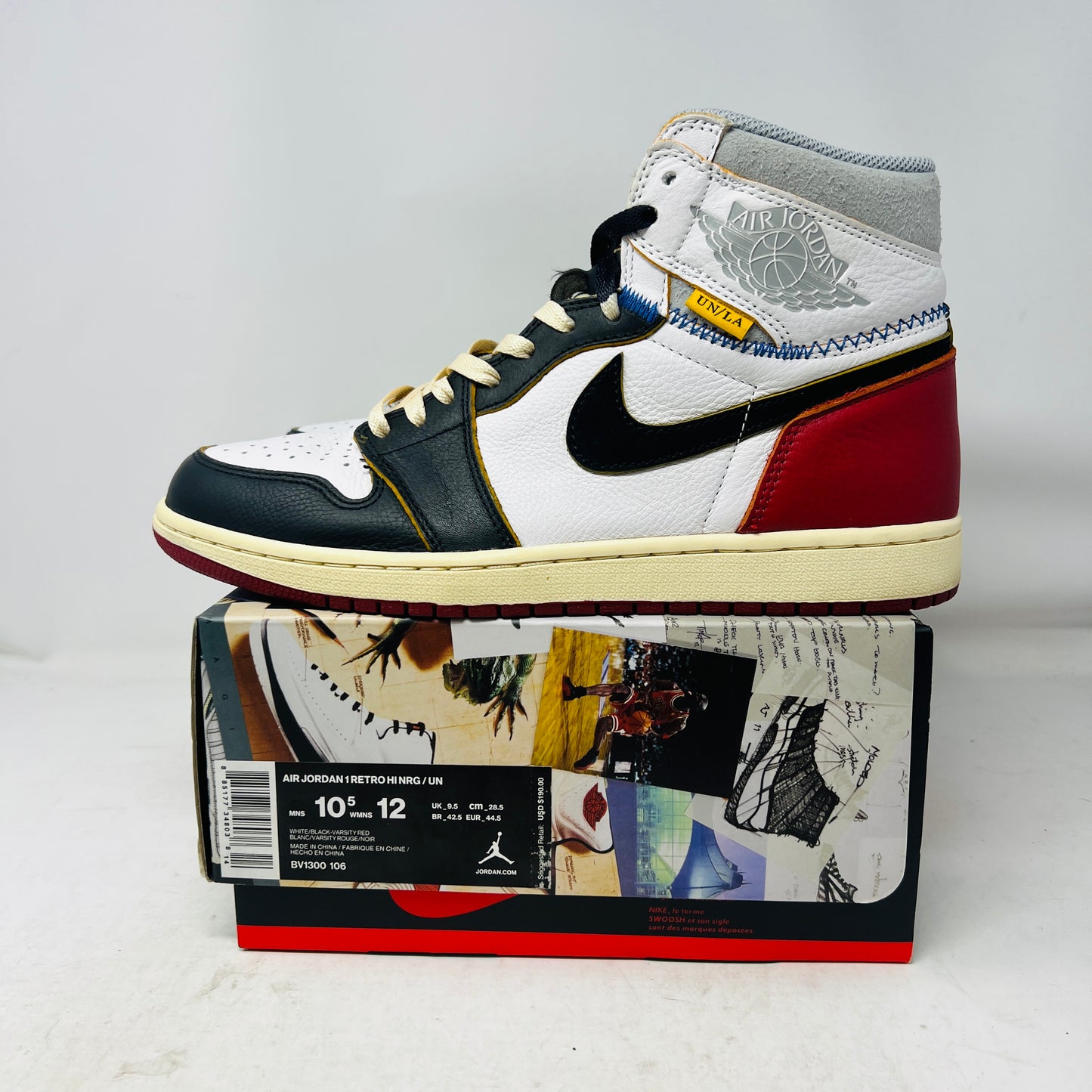 Jordan 1 Retro High Union Los Angeles Black Toe