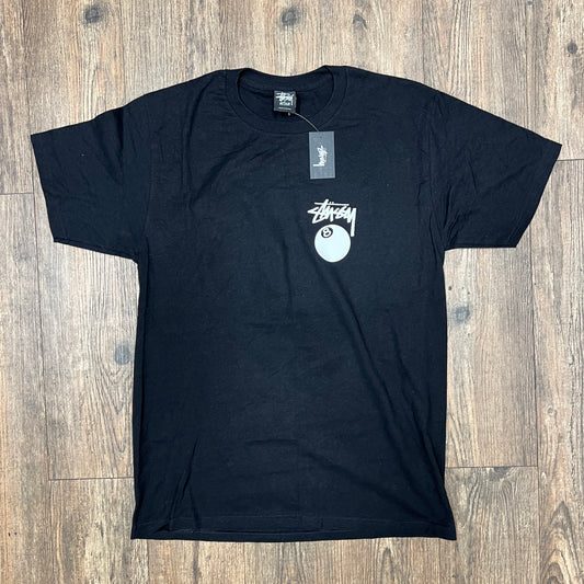 Stussy Eight Ball Crew Tee Black