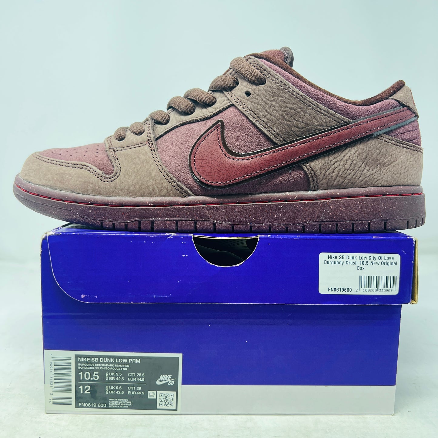 Nike SB Dunk Low City of Love Burgundy Crush