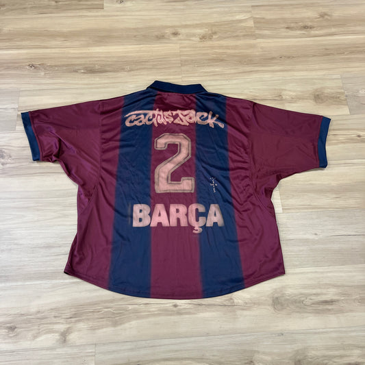 Travis Scott x Nike x FC Barcelona Retro 2000/01 Home Skeleton Jersey