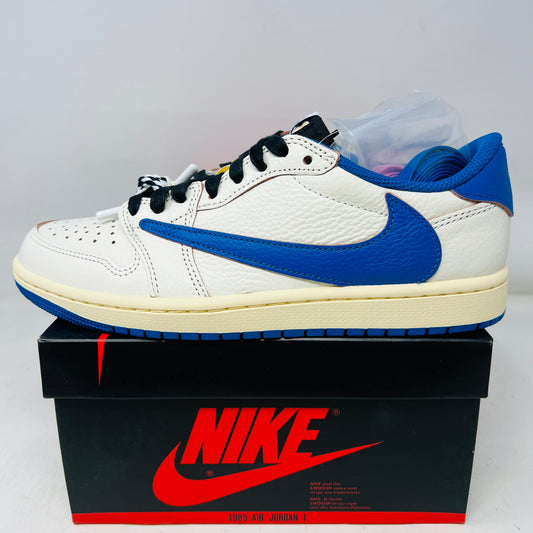 Jordan 1 Retro Low OG SP Fragment x Travis Scott Sail Military Blue