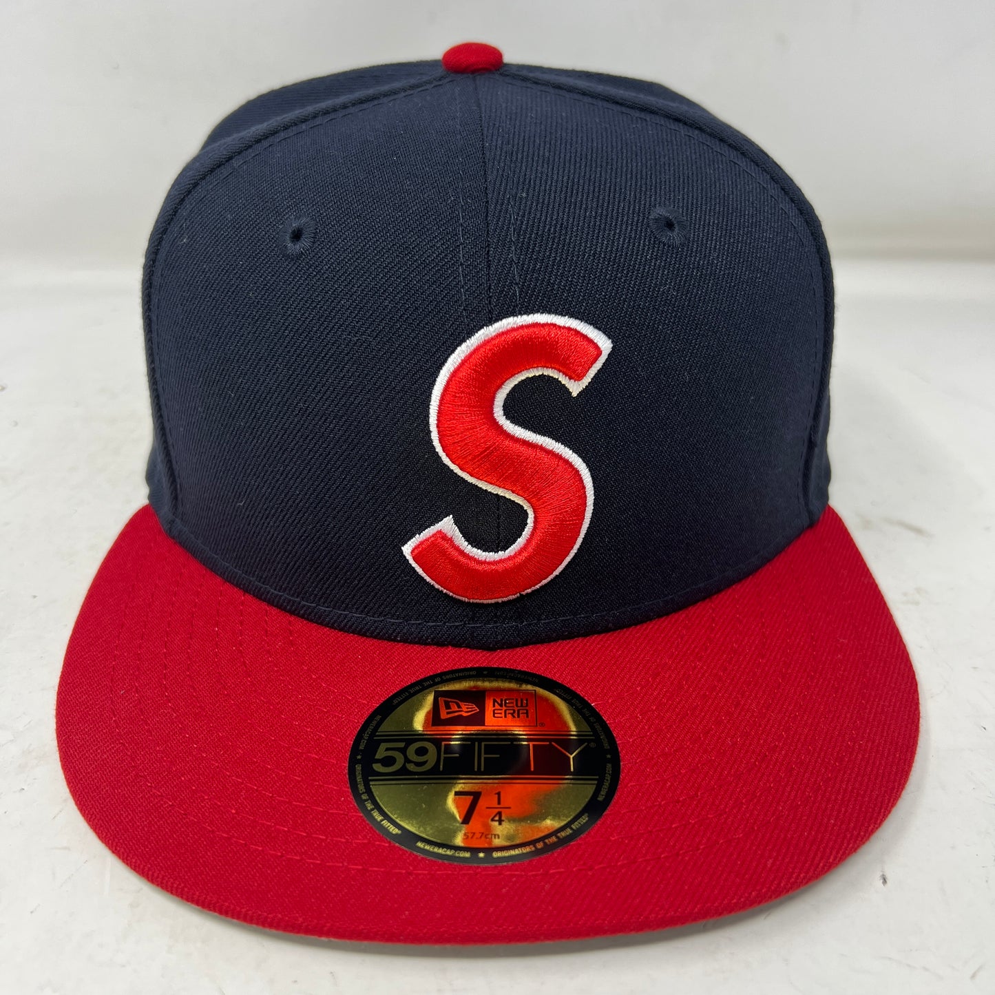 Supreme New Era Reaper S Logo 59Fifty Fitted Hat Navy