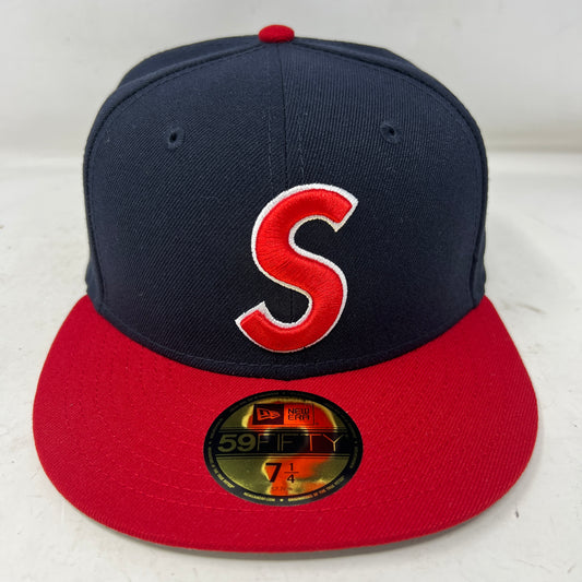 Supreme New Era Reaper S Logo 59Fifty Fitted Hat Navy