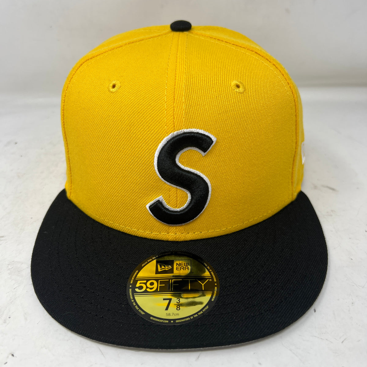 Supreme New Era Reaper S Logo 59Fifty Fitted Hat Yellow – Holy Ground