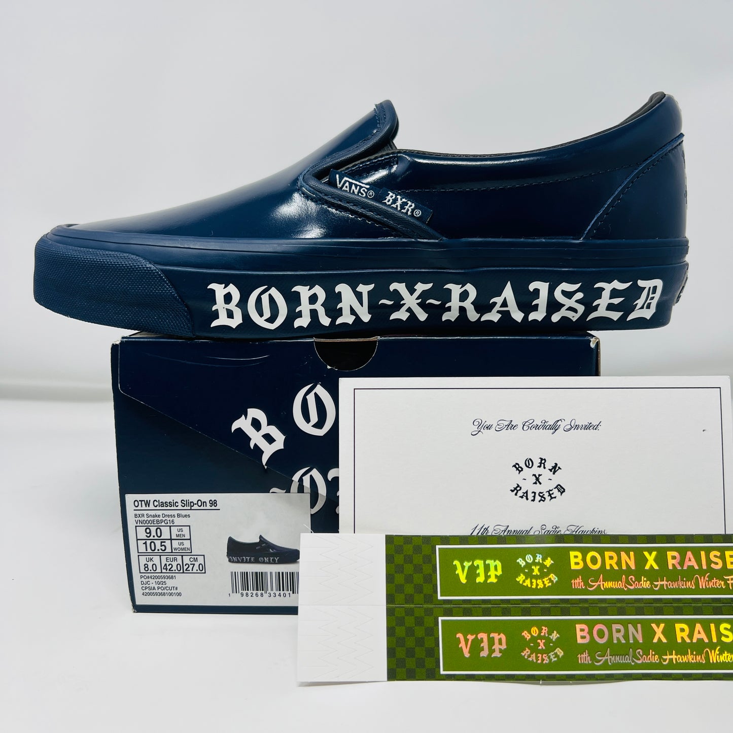 Born X Raised x Vans OTW Classic Slip-On Dress Blues