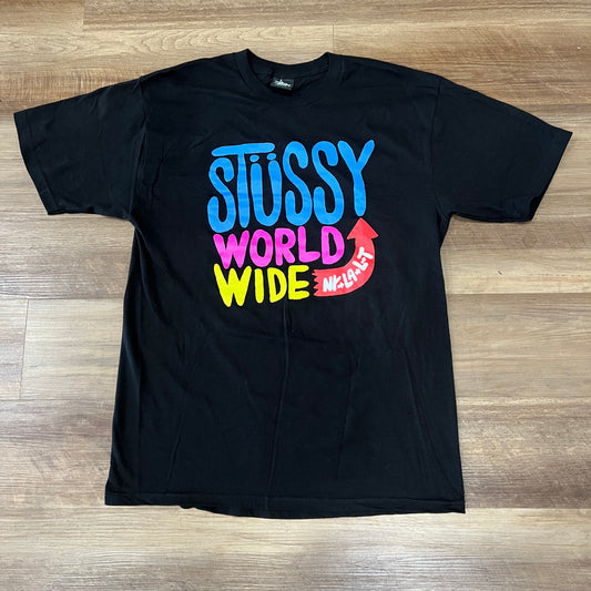 Stüssy World Wide Tee Black