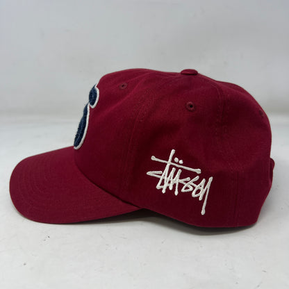 Stussy Mid Depth Chenille S Cap Wine