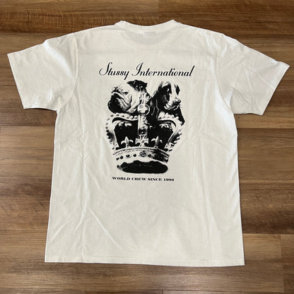Stussy Dog Crown Tee White