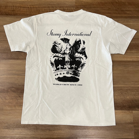 Stussy Dog Crown Tee White