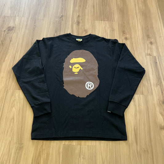 A Bathing Ape Big Ape Head Long-Sleeve Tee Black
