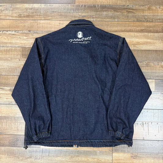 BAPE Bathing Ape Relaxed Fit Denim Coach Jacket 'Indigo'