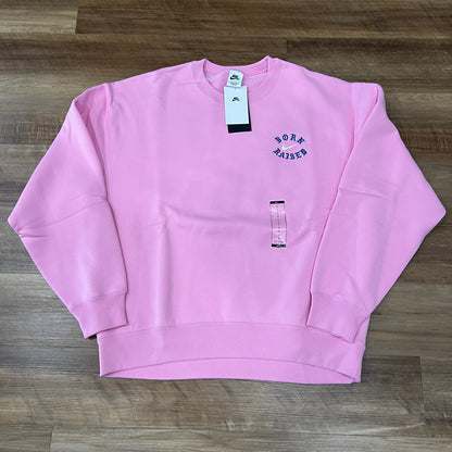 Nike SB Born X Raised Crewneck Sweatshirt in the 'Rocker Pink'