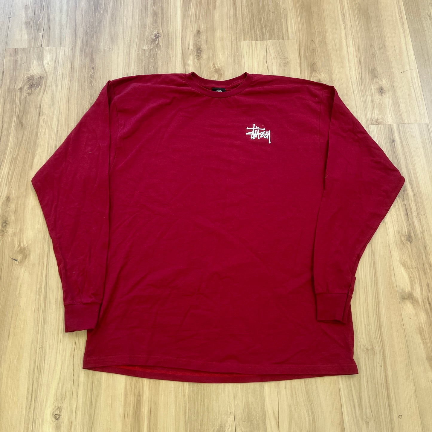 Stüssy Basic Stüssy LS Tee Burgundy