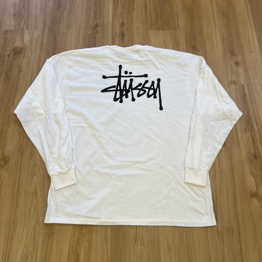 Stüssy Basic Stüssy LS Tee White