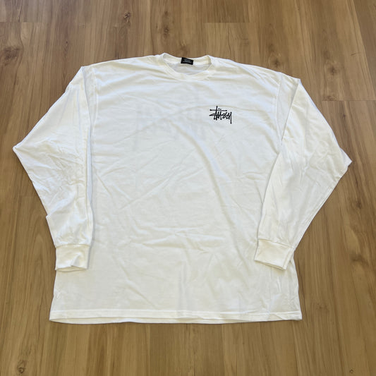 Stüssy Basic Stüssy LS Tee White