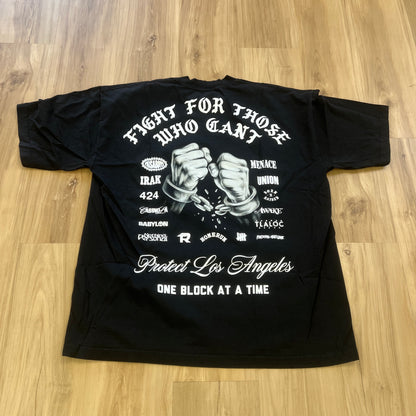 Born X Raised "Protect Los Angeles" collaboration t-shirt black
