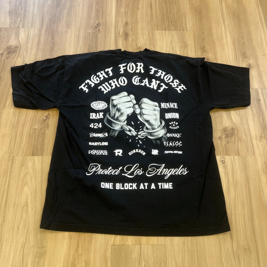 Born X Raised "Protect Los Angeles" collaboration t-shirt black