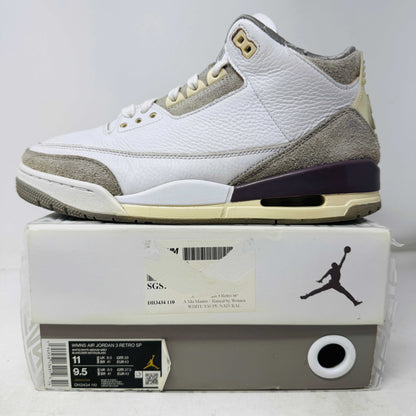 Jordan 3 Retro SP A Ma Maniére women's sneaker with some marks and heel drag, 2021 edition, includes hang tag.