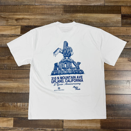 Holy Ground 5 Year Anniversary Tee White