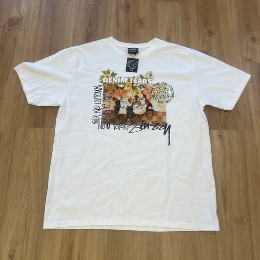 Stussy x Denim Tears Annie Lee Tee White