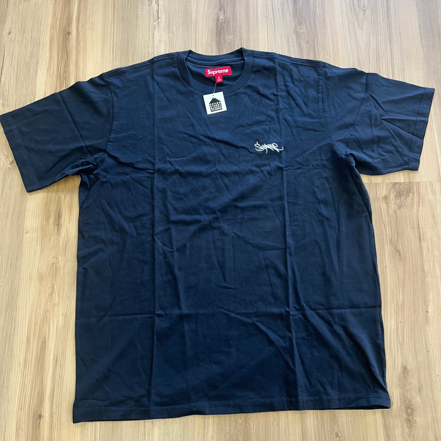 Supreme Washed Script Tee Black