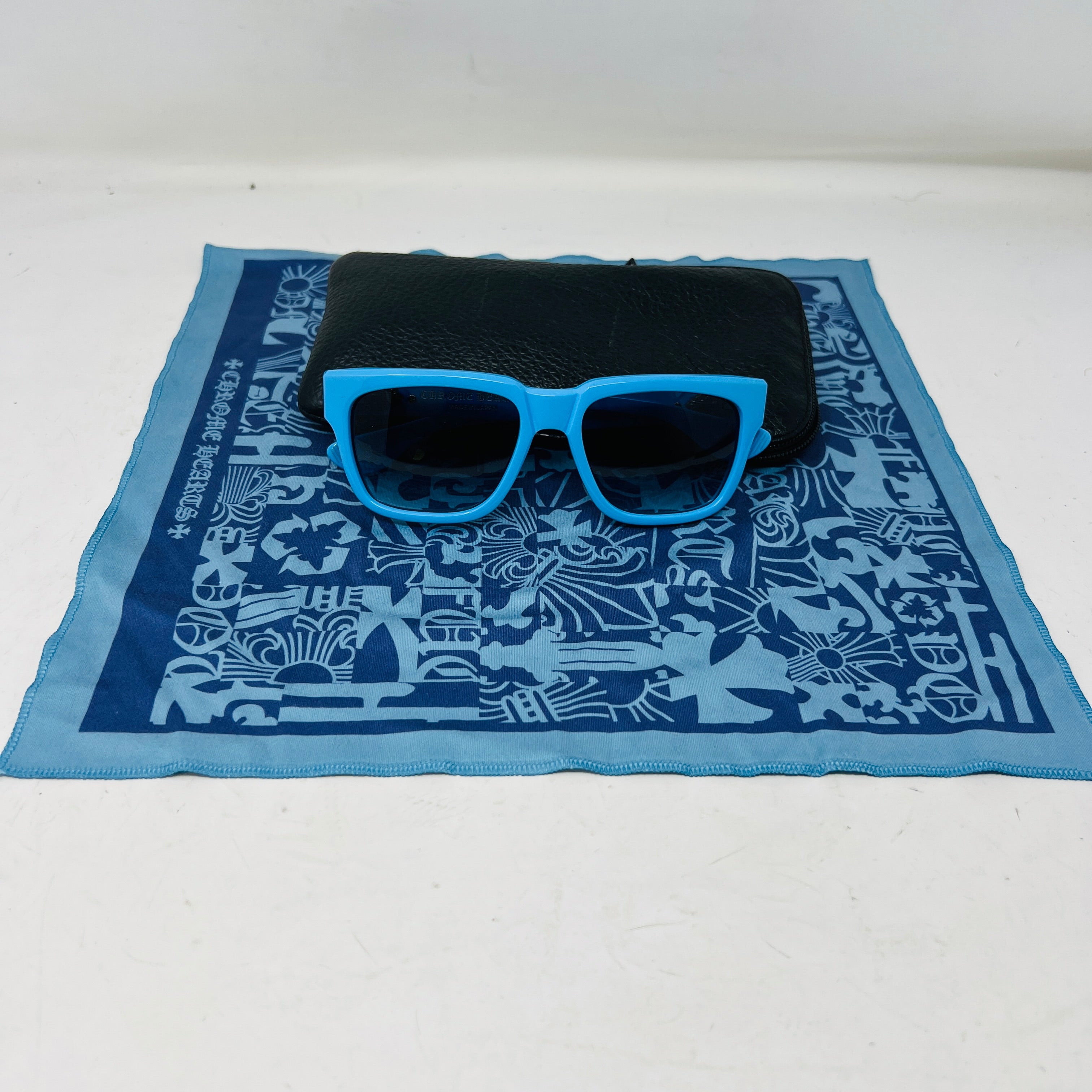 Chrome Hearts Box Officer Sunglasses Blue – Holy Ground