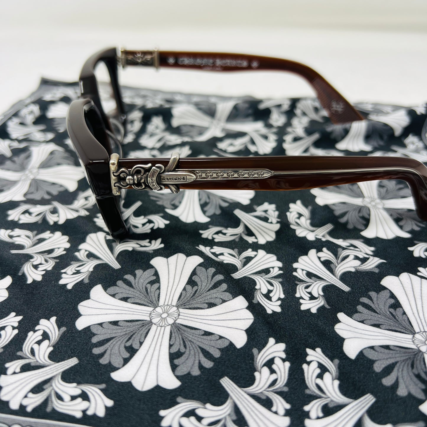 Chrome Hearts Vagillionaire II Glasses Brown