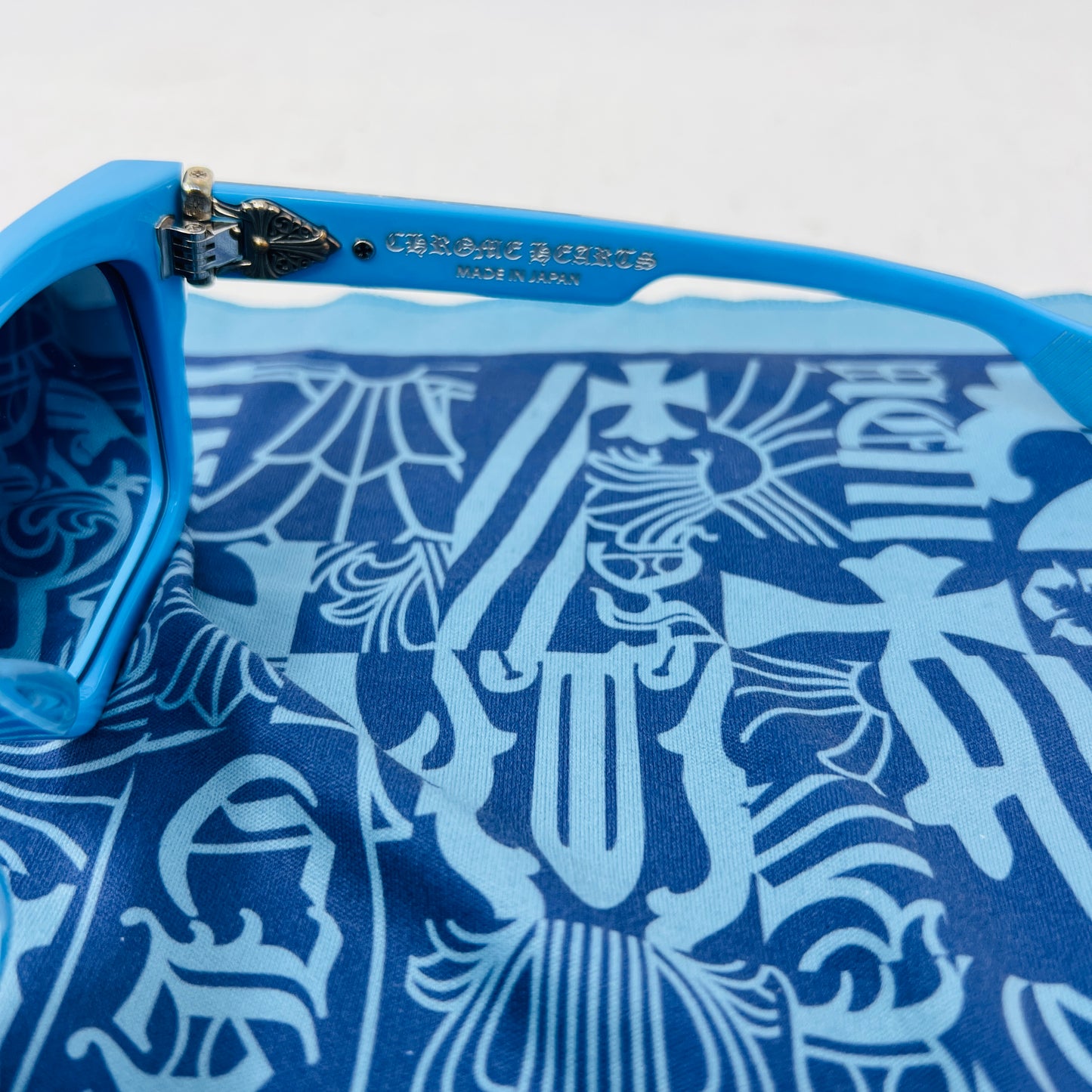 Chrome Hearts Box Officer Sunglasses Blue