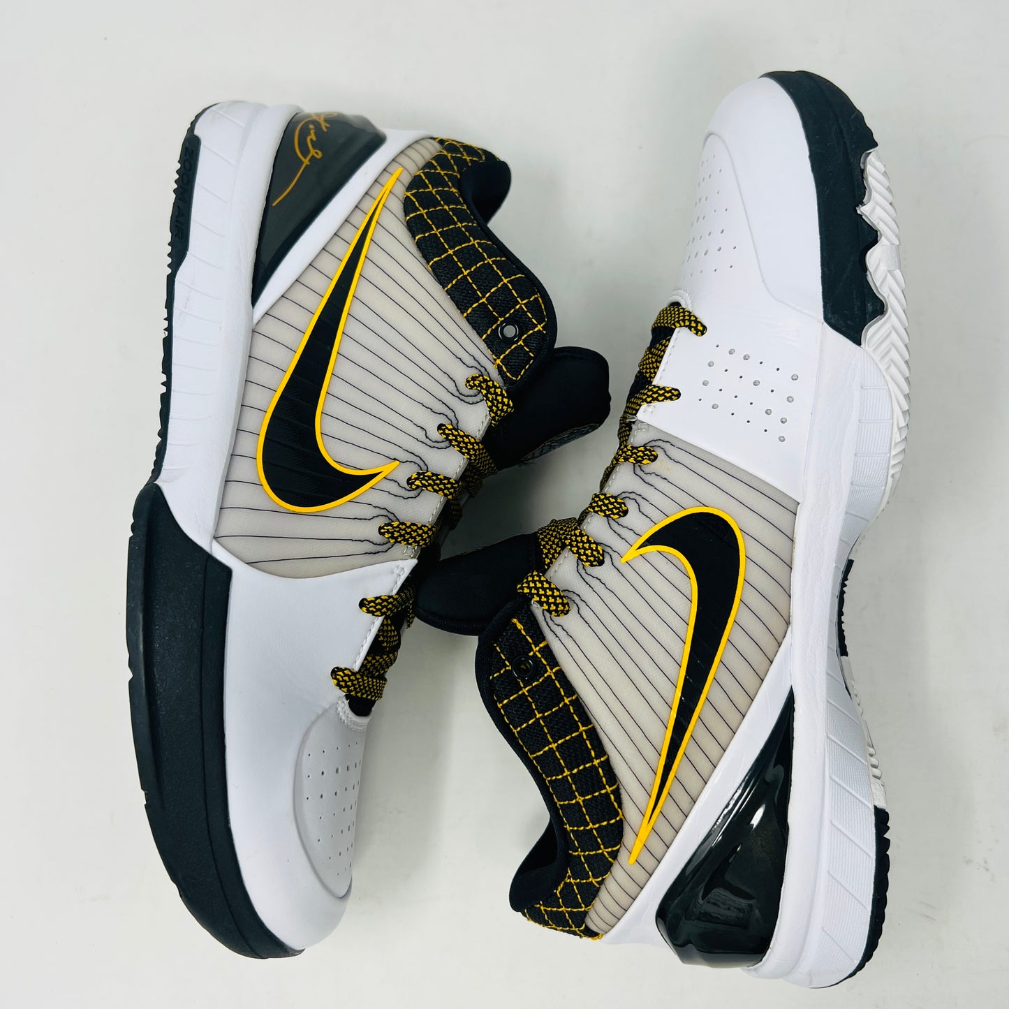 Nike Kobe 4 Protro White Black Del Sol