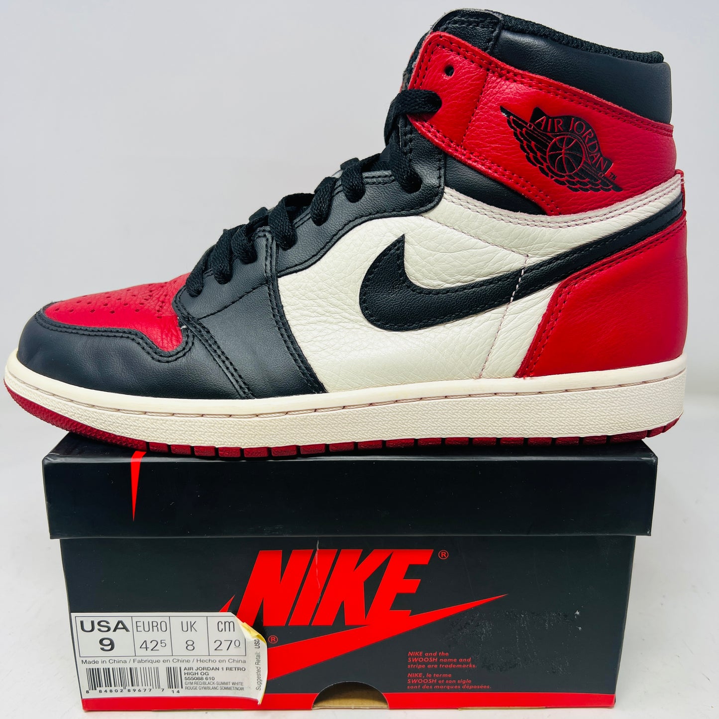 Jordan 1 Retro High Bred Toe
