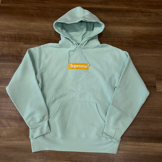 Supreme Box Logo Hooded Sweatshirt (FW17) Ice Blue