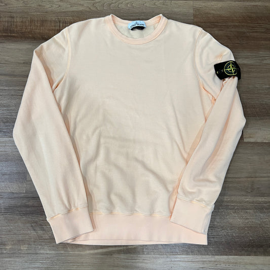 Stone Island Waffle Light Pink Crewneck Sweatshirt